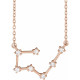 14 Karat Rose Gold 0.16 Carat Diamond Taurus 16 inch Necklace