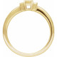 Yellow Gold Ring 14 Karat .08 Carat Natural Diamond and Black Enamel Ring