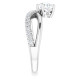 White Lab Grown Diamond Ring in 14 Karat White Gold 0.60 Carat Lab Grown Diamond Ring