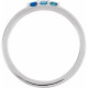 Platinum Blue Multi-Gemstone Midi Ring