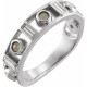 White Gold Ring 14 Karat Natural White Fire Opal & 0.25 Carat Natural Diamond Bezel Set ring
