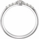 Platinum Natural Moonstone & 0.17 Carat Natural Diamond Stackable Ring