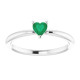 Platinum Lab Grown Emerald Solitaire Ring