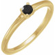 Yellow Gold Ring 14 Karat Natural Black Onyx Ring