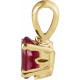 14 Karat Yellow Gold Mozambique Garnet Pendant