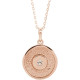 Created Sapphire Necklace in 14 Karat Yellow Gold Lab Sapphire Disc 16 inch Necklace