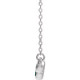 Emerald Necklace in Platinum Emerald Bezel Set Bar 16 18 inch Necklace