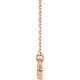 14 Karat Rose Gold .07 Carat Diamond Bezel Set 16 inch Necklace