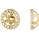 14 Karat Yellow Gold 0.25 Carat Diamond Earring Jackets