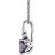 Lab Created Alexandrite Necklace in Sterling Silver Lab Created Alexandrite and 0.10 Carat Diamond Pendant