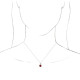 Lab Ruby Gem in Platinum Lab Ruby and 0.10 Carat Diamond 16 inch Necklace