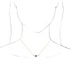 Created Sapphire Necklace in 14 Karat Yellow Gold Lab Sapphire and .06 Carat Diamond 16 inch Necklace