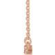 Lab Ruby Gem in 14 Karat Rose Gold Lab Ruby and 0.20 Carat Diamond 18 inch Necklace
