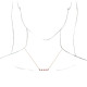 Lab Ruby Gem in 14 Karat Rose Gold Lab Ruby Bar 18 inch Necklace