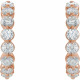 14 Karat Rose Gold 14.54 mm 0.85 Carat Natural Diamond Huggie Earrings