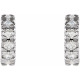 Platinum 0.25 Carat Diamond French Set 8 mm Huggie Earrings