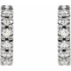 Platinum 10 mm 0.33 Carat Natural Diamond French Set Huggie Earrings