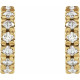 14 Karat Yellow Gold 10 mm 0.33 Carat Natural Diamond French Set Huggie Earrings