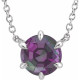 Created Alexandrite Necklace in Sterling Silver Created Alexandrite Solitaire 18 inch Necklace