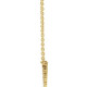 14 Karat Yellow Gold 0.16 Carat Natural Diamond Bar 18 inch Necklace