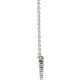 Sterling Silver 0.16 Carat Natural Diamond Bar 18 inch Necklace