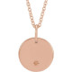 14K Rose Round Starburst 16 inch Necklace