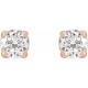 14 Karat Rose Gold 0.50 Carat Natural Diamond Stud Earrings