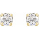 14 Karat Yellow Gold 0.50 Carat Natural Diamond Stud Earrings