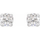 14 Karat White Gold 0.50 Carat Natural Diamond Stud Earrings