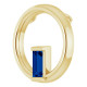 14 Karat Yellow Gold Blue Sapphire Circle Pendant