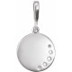 Platinum 0.10 carat Diamond Crescent Moon Pendant