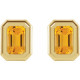 14 Karat Yellow Gold Natural Citrine Solitaire Earrings
