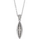 Platinum 0.16 Carat Natural Diamond Beaded 16 inch Necklace