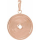 14 Karat Rose Gold Aquamarine Gem and 0.25 carat Diamond Disc Pendant