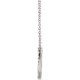 14K White .08 Carat Natural Diamond Petite Wishbone 16 inch Necklace