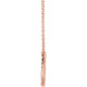 14 Karat Rose Gold .08 Carat Diamond Petite Wishbone 16 inch Necklace