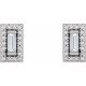 Sterling Silver 0.20 Carat Natural Diamond Halo Style Earrings