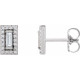 Platinum 0.20 Carat Natural Diamond Halo Style Earrings