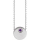 Platinum Natural Amethyst 16-18" Necklace