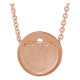 14 Karat Rose Gold White Sapphire 16 inch Necklace