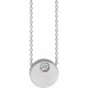 Platinum Natural White Sapphire 16-18" Necklace
