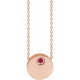 14 Karat Rose Gold Ruby 16 inch Necklace