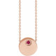 14 Karat Rose Gold Lab Grown Ruby 16 inch Necklace