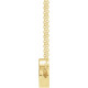 14K Yellow Natural White Sapphire 16-18" Necklace