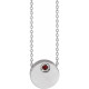 Platinum Natural Mozambique Garnet 16 18 inch Necklace