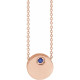 14K Rose Lab-Grown Blue Sapphire 16-18" Necklace