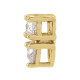 14 Karat Yellow Gold 0.25 carat Diamond Two Stone Slide Pendant