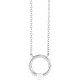 Platinum Cultured Seed Pearl Circle 16 inch Necklace