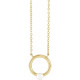 14 Karat Yellow Gold Cultured Seed Pearl Circle 18 inch Necklace