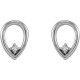 Platinum .03 Carat Natural Diamond Geometric Earrings